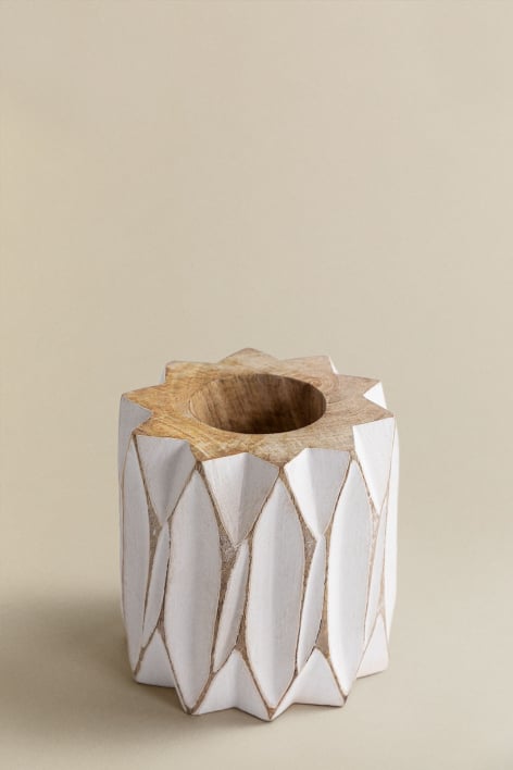 Moura mango wood vase