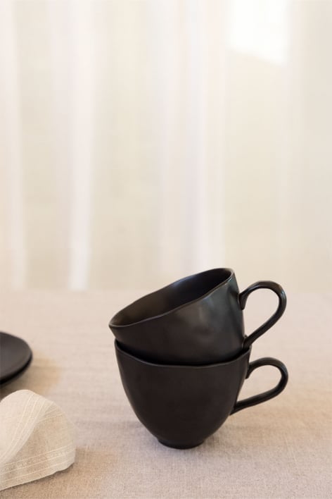 Belvere stoneware mug set, 40 cl (pack of 2)