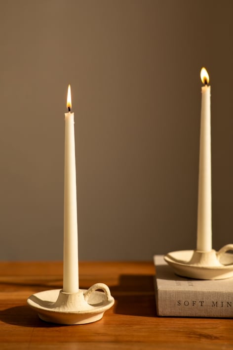 Pack of 2 Laisne Ceramic Candelabra