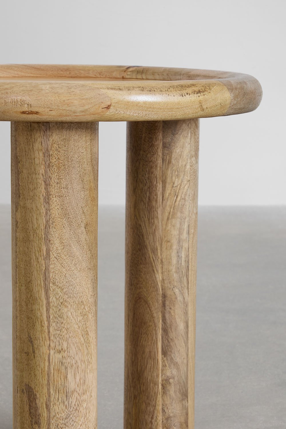 Round side table in Obiora mango wood , gallery image 4