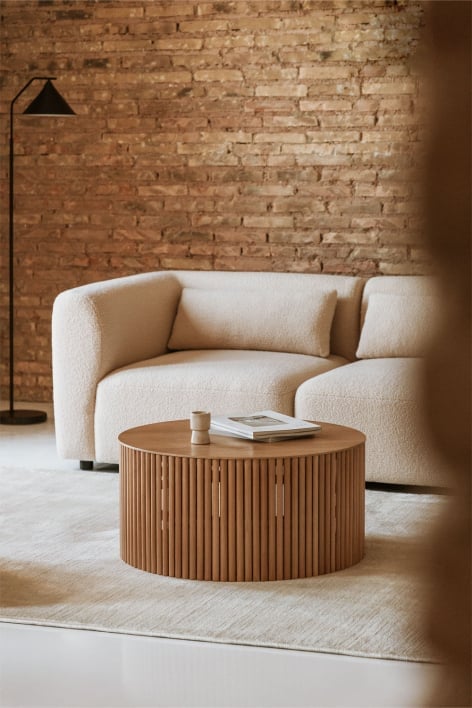 Round Wooden Coffee Table (Ø75 cm) Belmira