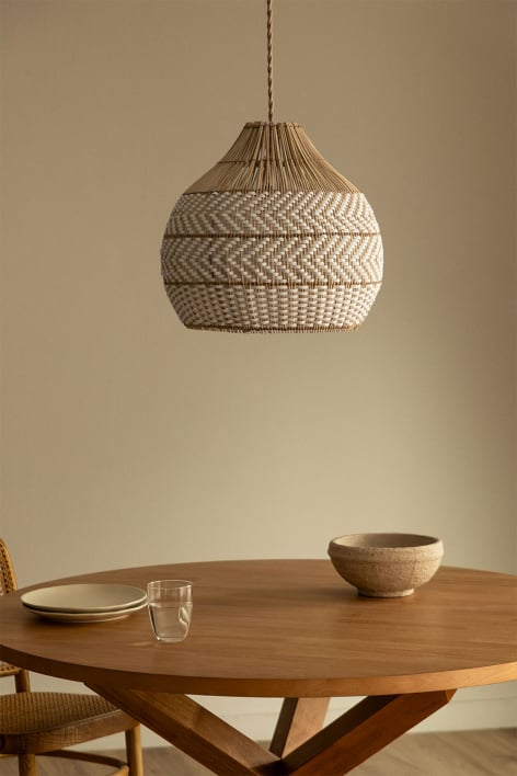 Woven rattan ceiling lamp Llaury