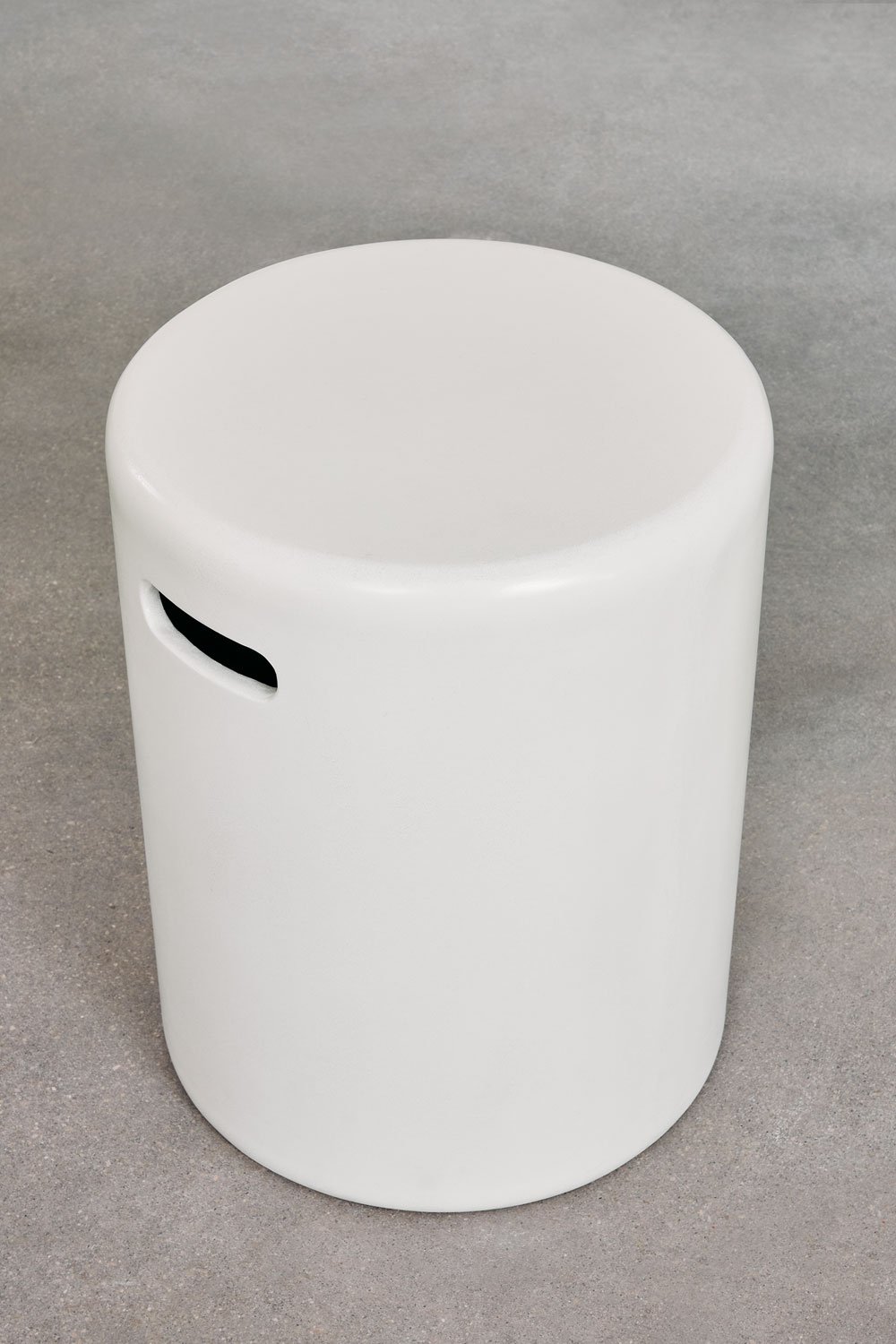 White cement side table discount