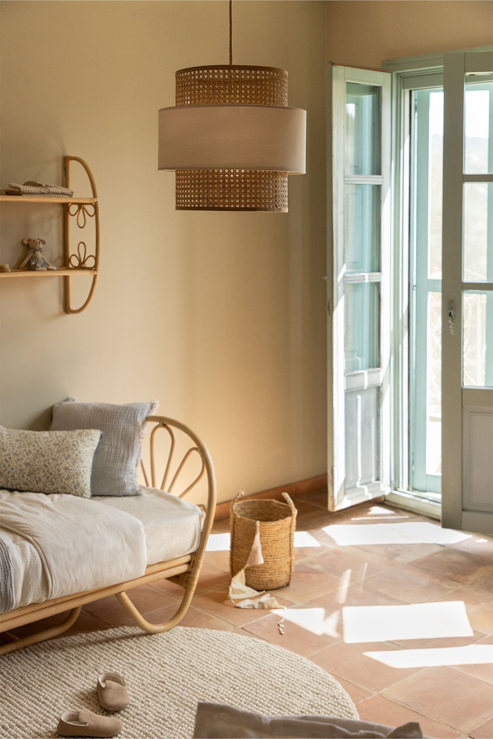 Satu rattan pendant ceiling lamp, gallery image 3