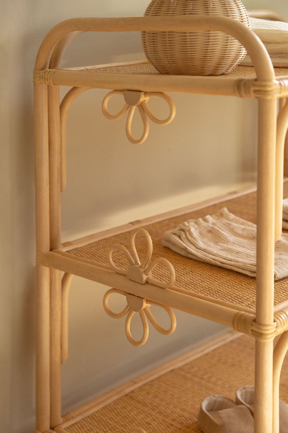 Dahlia Kids Rattan Changing Table with Storage , gallery image 2