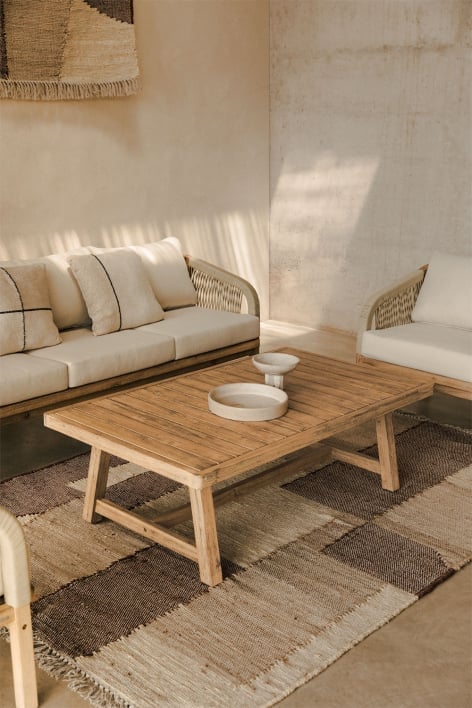 Rectangular coffee table 130x75 cm in Dubai acacia wood