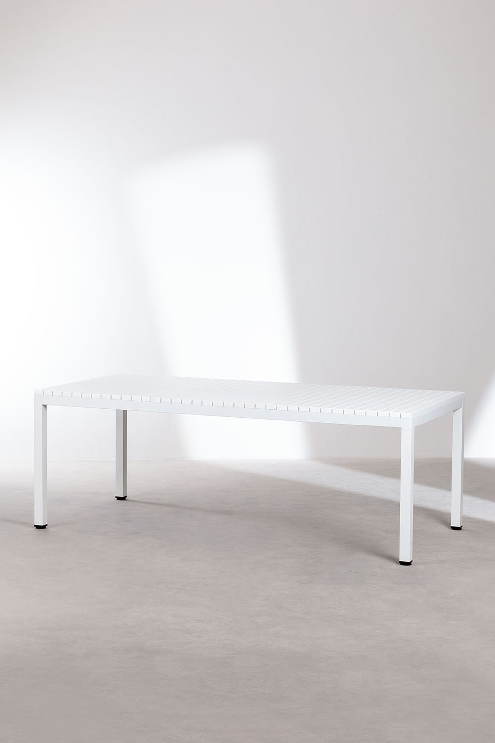 Rectangular garden table 210x100 cm in aluminum Marti, gallery image 2