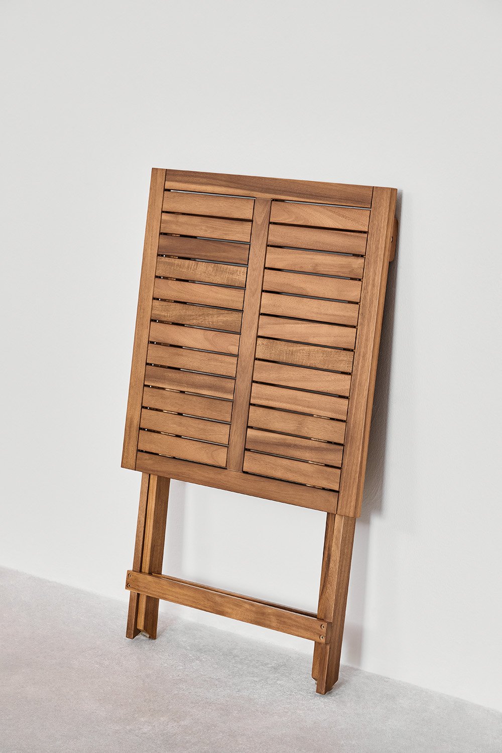 Square Garden Table 60x60 cm Foldable in Acacia Wood Delawer, gallery image 7