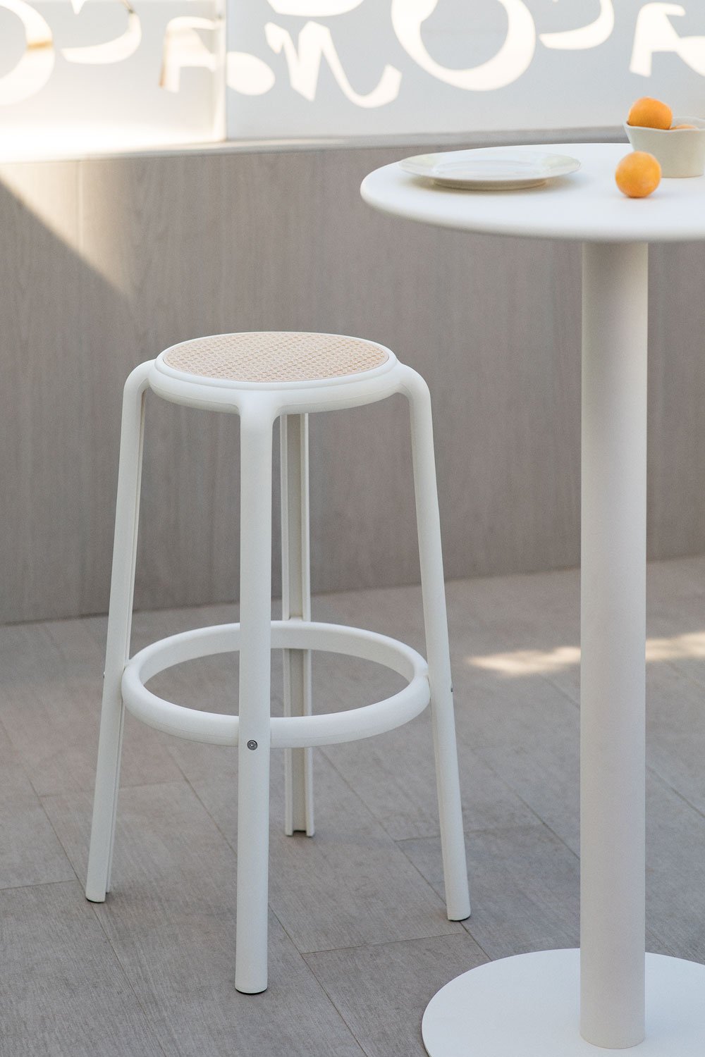 Pack of 2 Omara high garden stools, gallery image 1