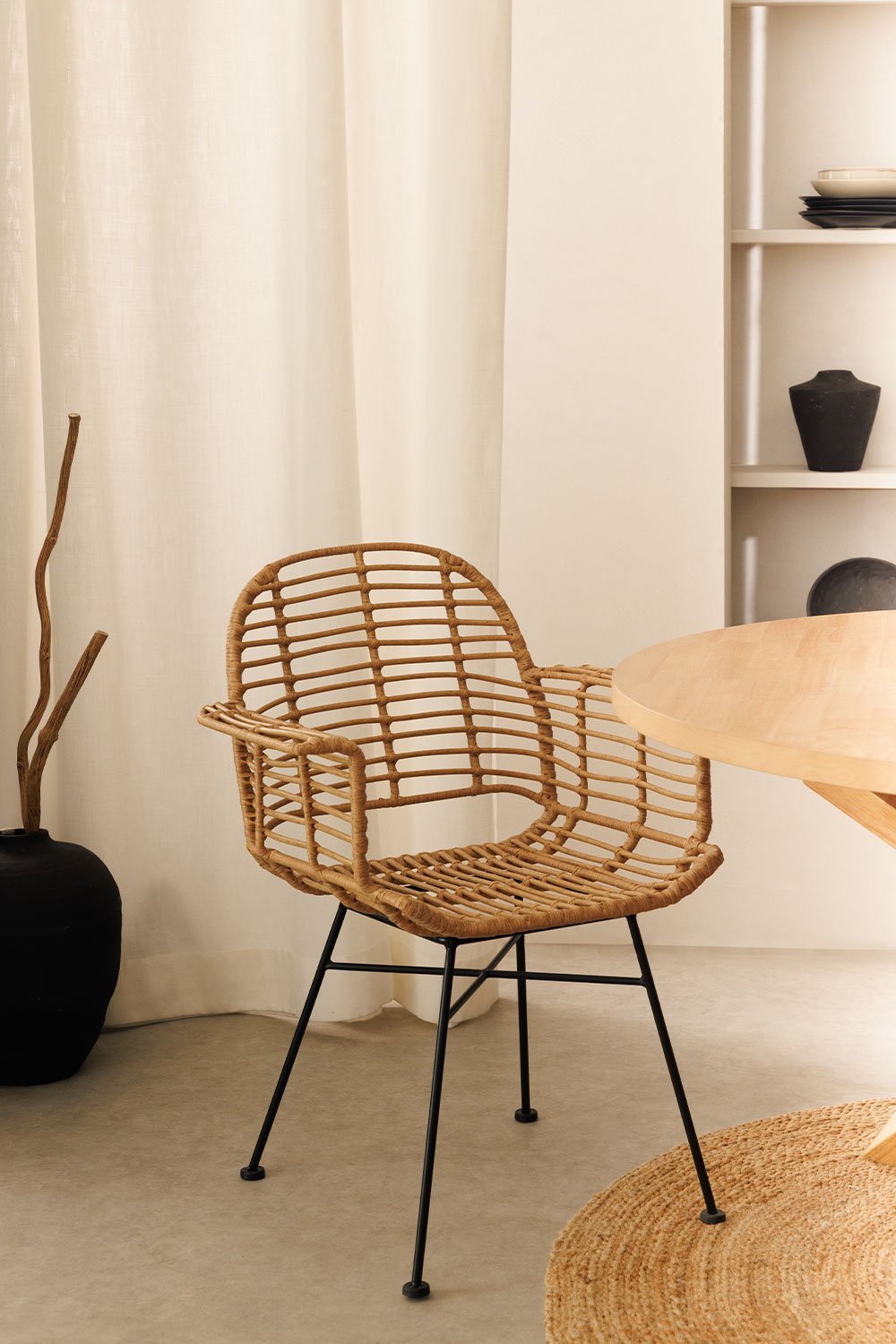 Synthetic Rattan Dining Chair Mimbar Style, gallery image 1