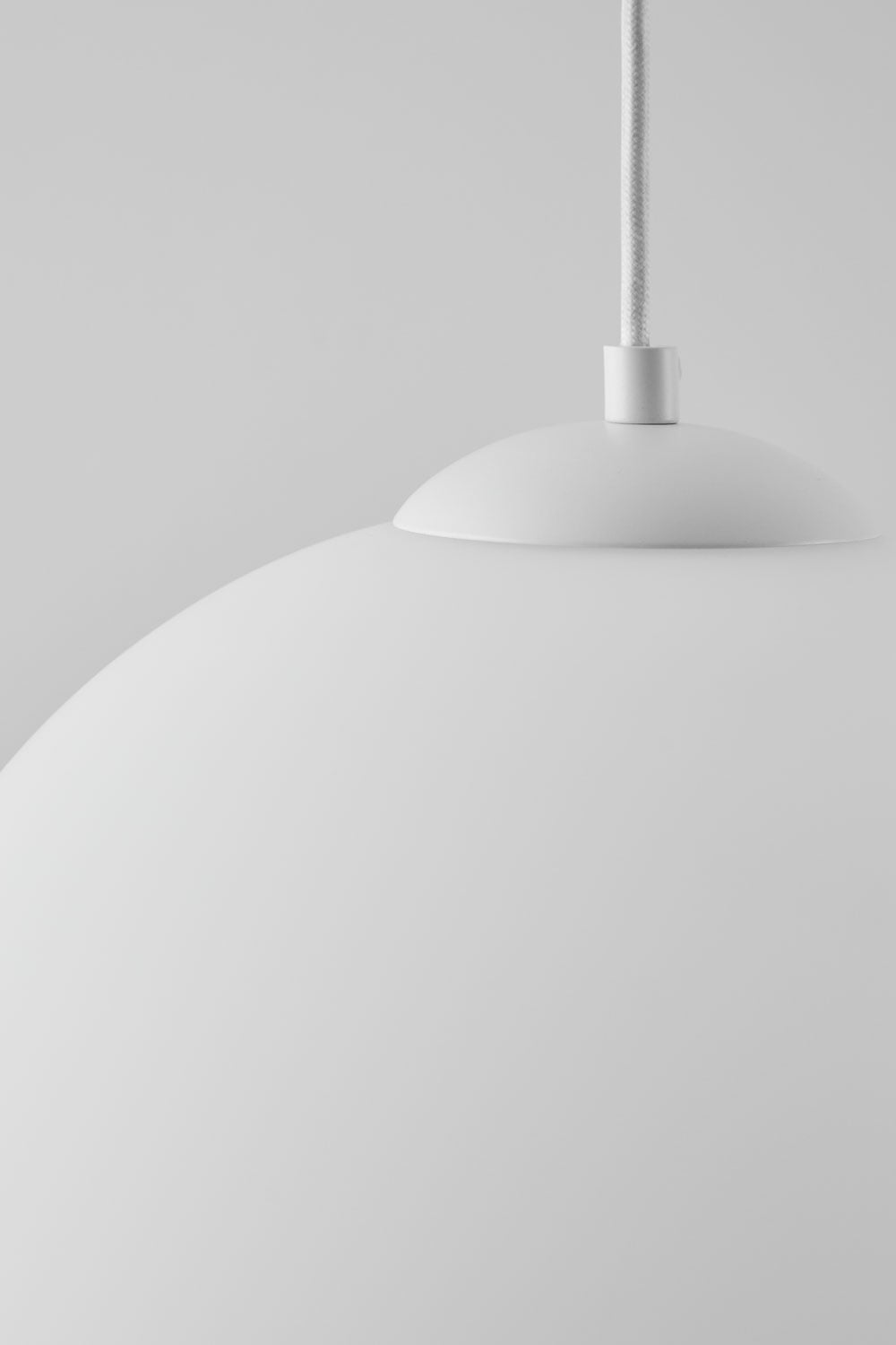 Hanging ceiling lamp in iron with Uvol crystal ball, gallery image 3