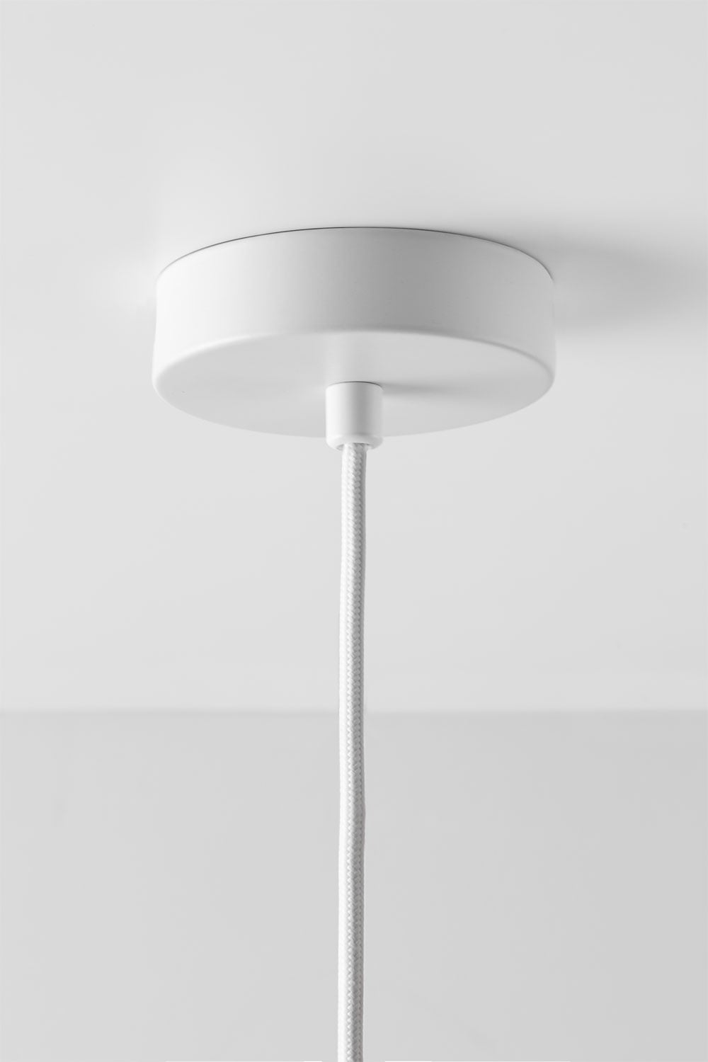 Hanging ceiling lamp in iron with Uvol crystal ball, gallery image 4