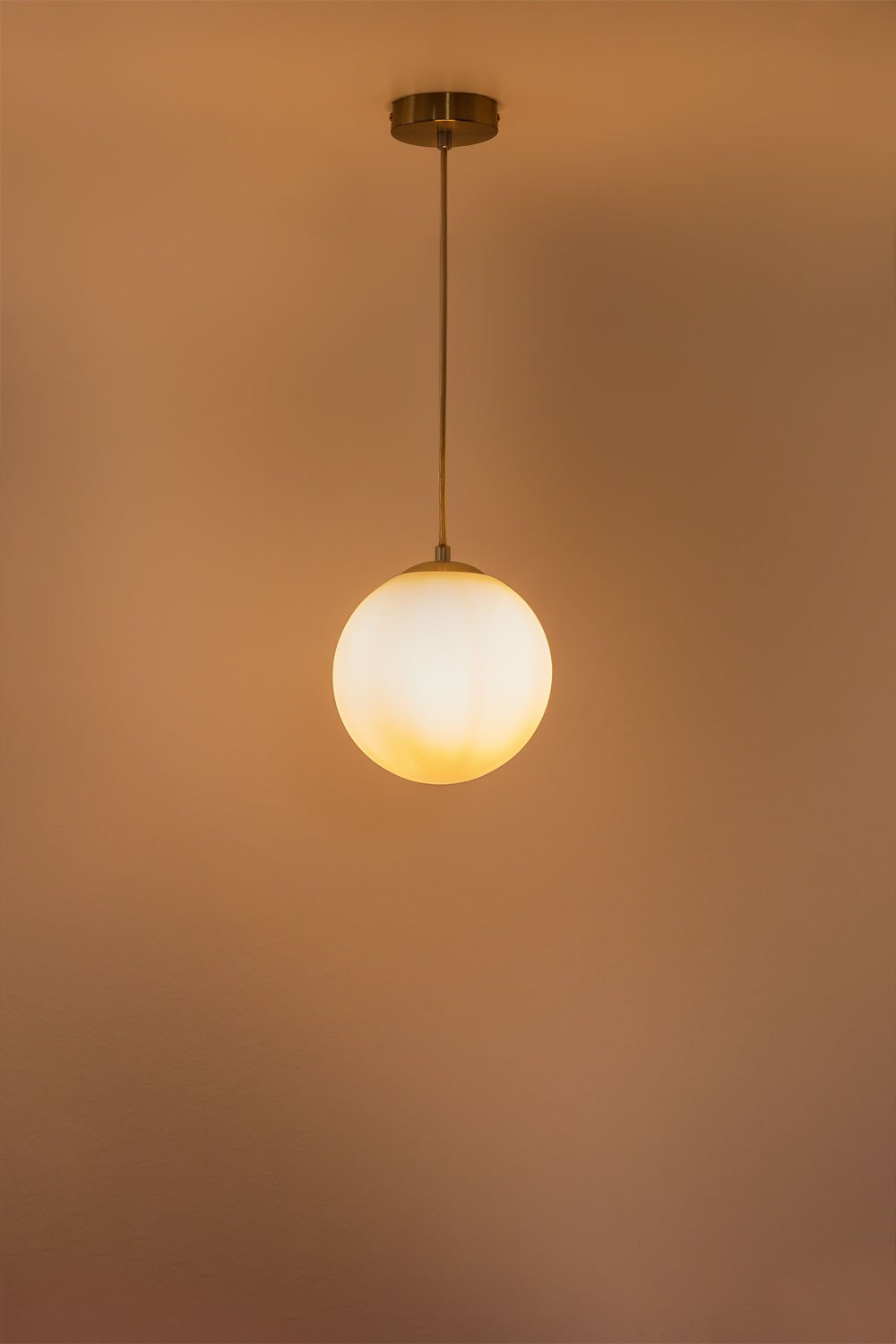 Uvol iron ceiling lamp with crystal ball, gallery image 3