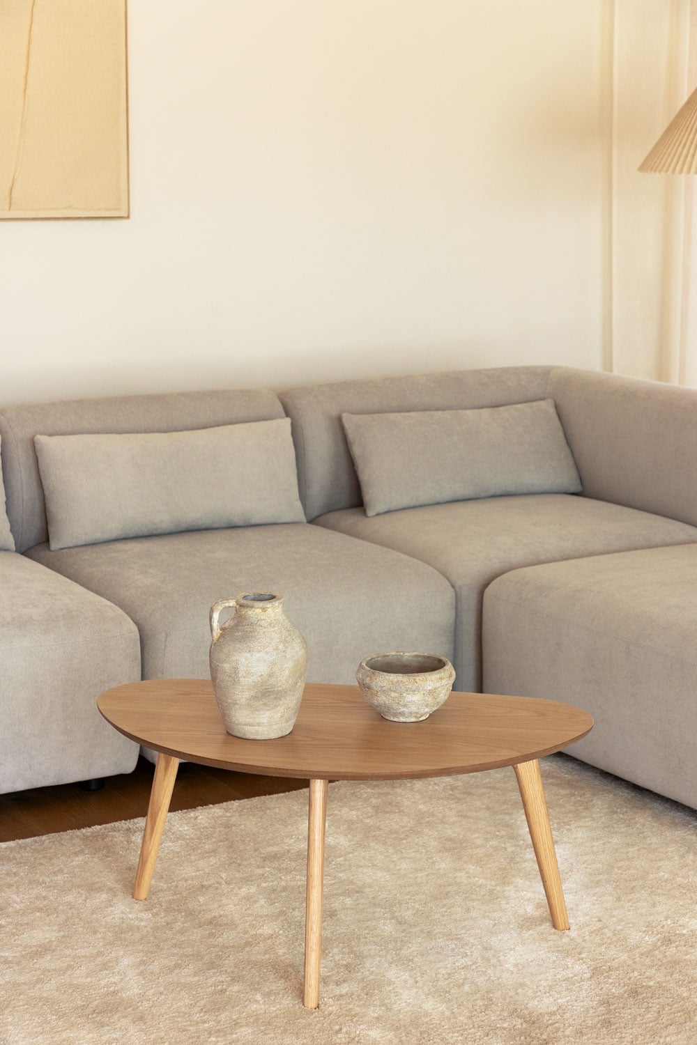 Yavik side table in MDF and oak wood - SKLUM