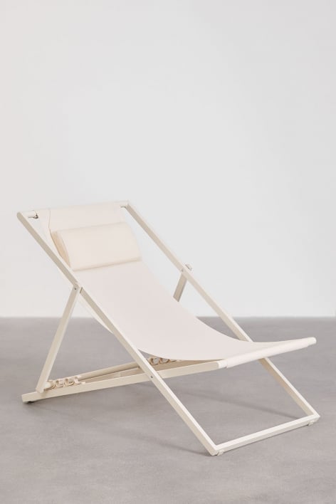 Pack of 2 folding hammocks with cushion in steel Jensy