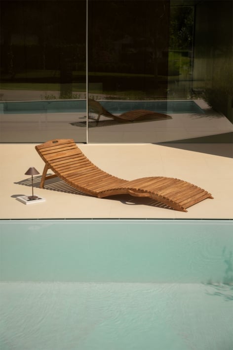 Kedas Teak Wood Foldaway Lounger