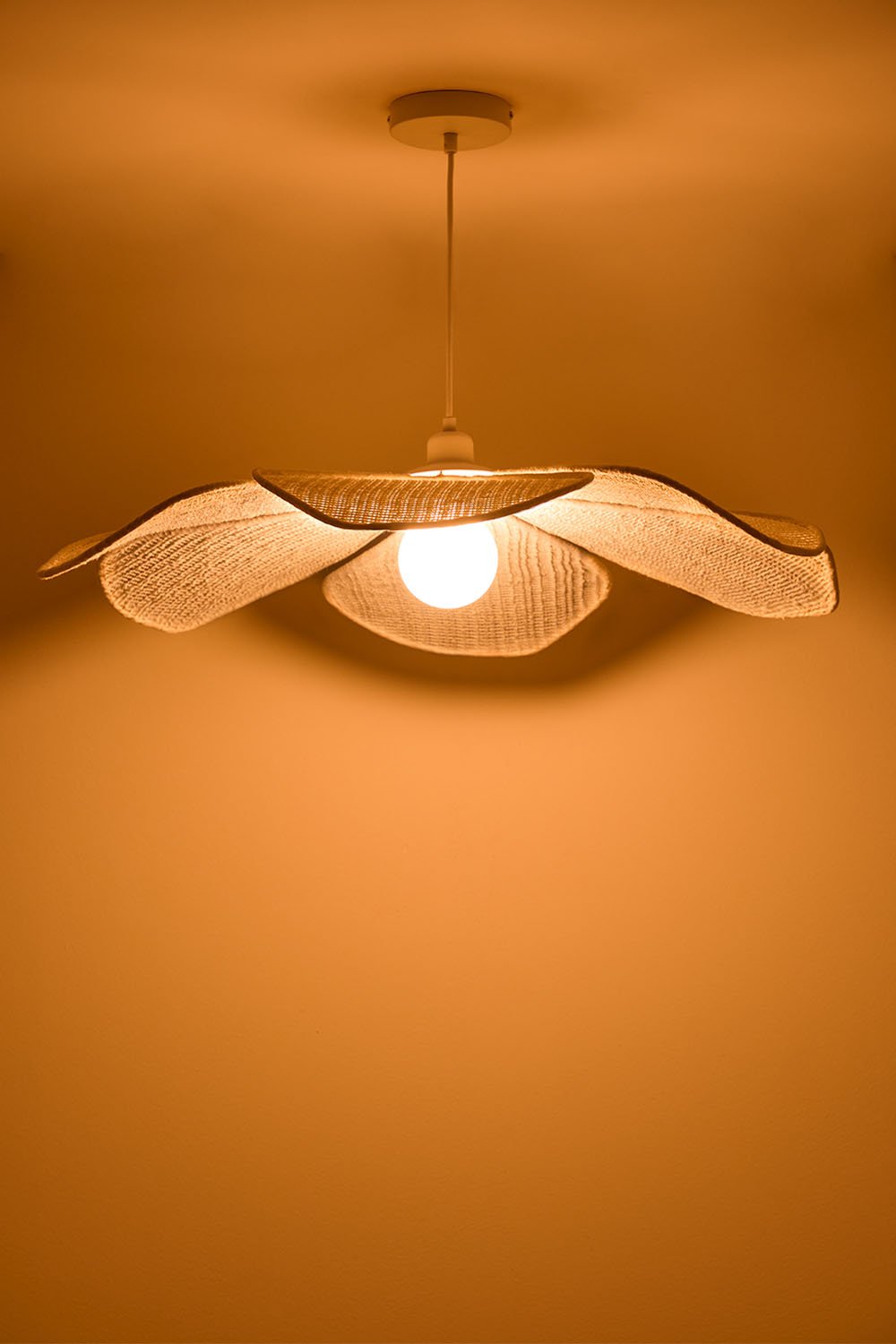 Benavid linen ceiling lamp, gallery image 2