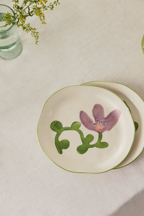 Set of 2 Marneda stoneware dessert plates