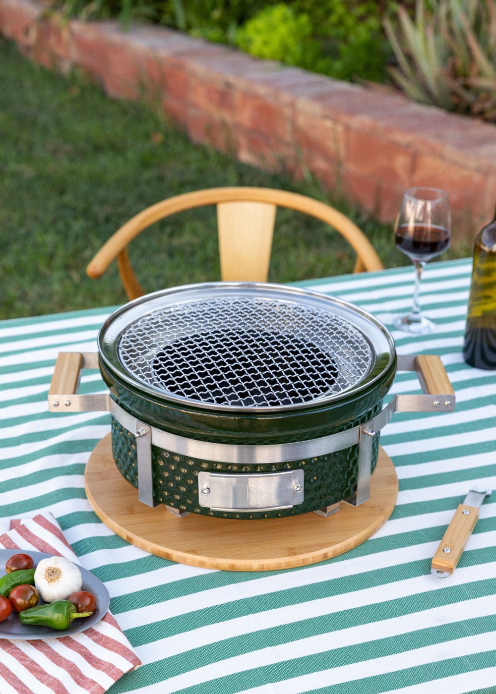 CREATE - BBQ KAMADO HIBACHI - Round barbecue with grill and griddle, gallery image 3215097