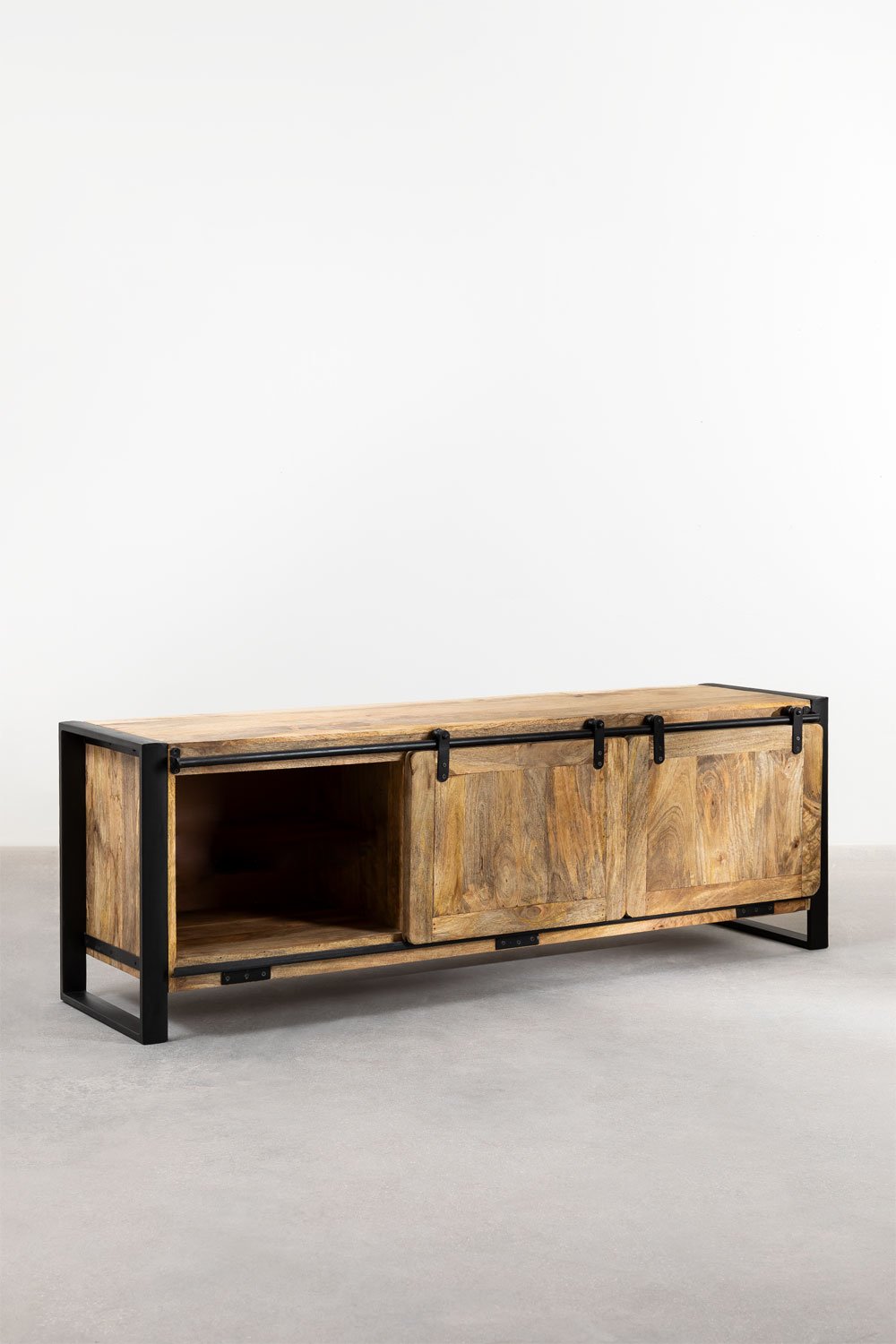 Kiefer mango wood TV cabinet, gallery image 2