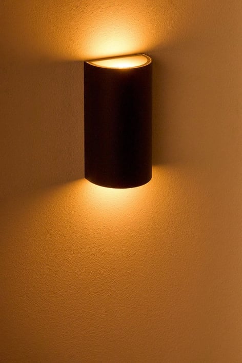Zanvi LED outdoor wall light in aluminum with 2 light points