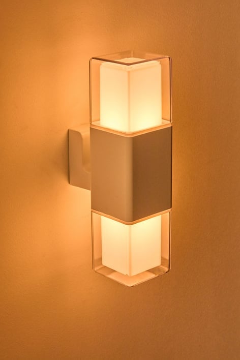 Torevi LED outdoor wall light in aluminium with 2 light points