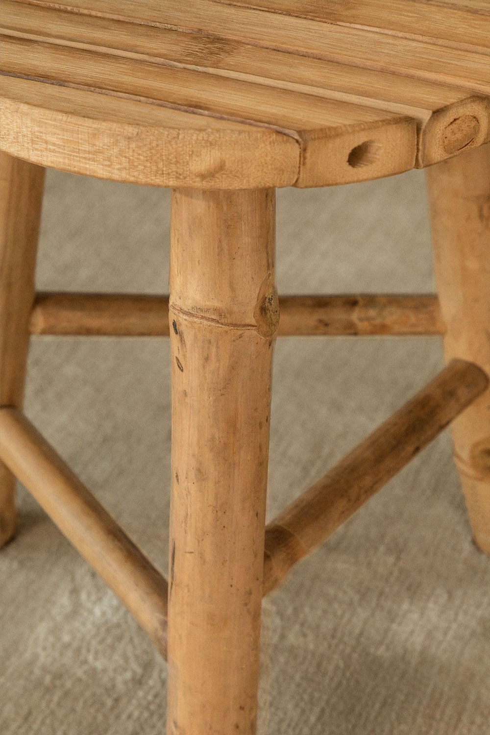 Low Bamboo Stool Barlou , gallery image 2