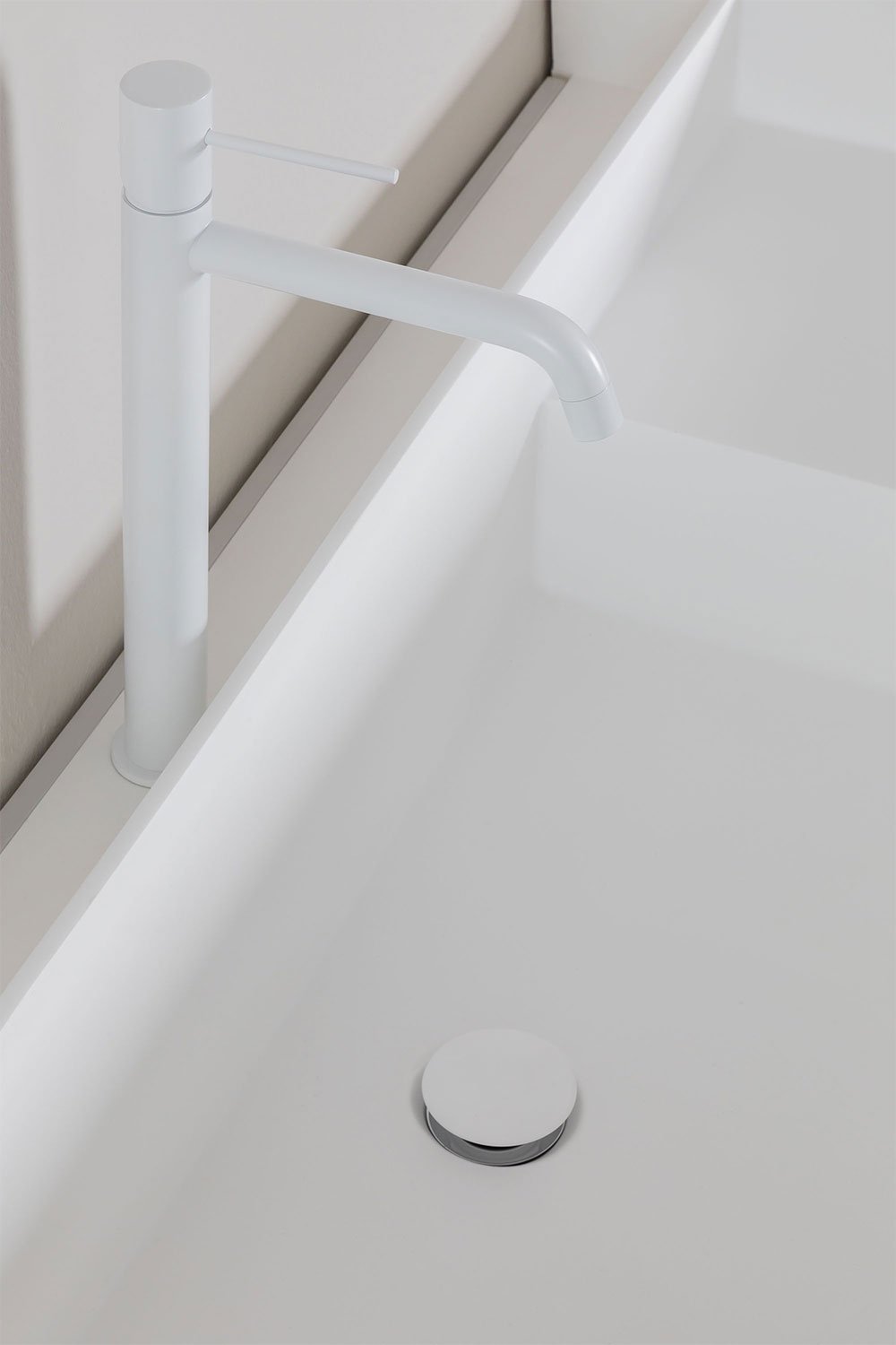 Bathroom furniture set in wood with integrated sink Fiore, gallery image 4