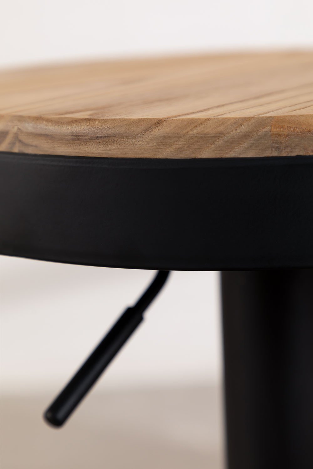 Pack of 4 adjustable high stools in steel and elm wood Bardder, gallery image 5