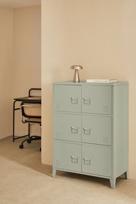 Pohpli 6-Door Steel Locker Drawer - Green Khaki