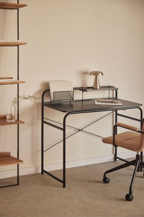 Sibila steel and wood desk