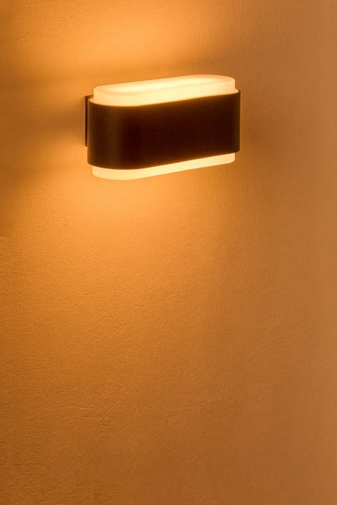 LED outdoor wall light in aluminum with 2 Ulenar light points