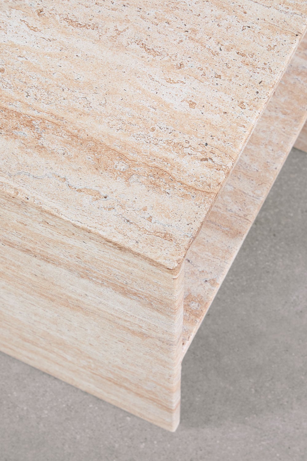 Galia travertine-look cement bedside table, gallery image 3