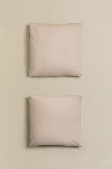 Set of 2 pillowcases in 180-thread-count Lesia cotton percale