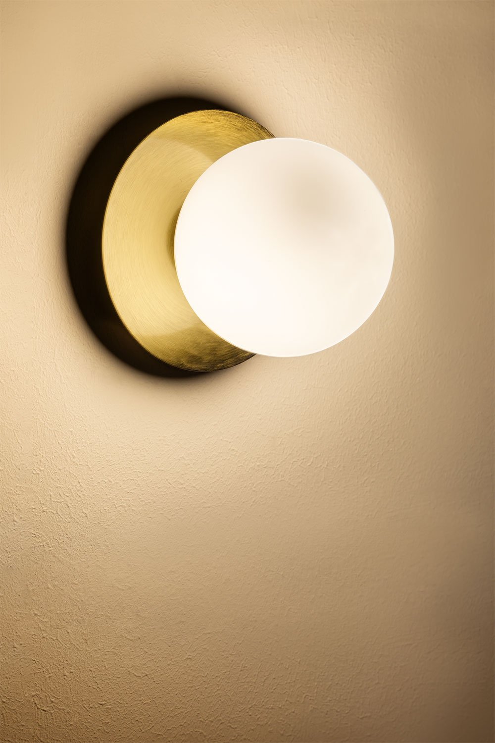 Bathroom wall light in metal and glass Anine, gallery image 2