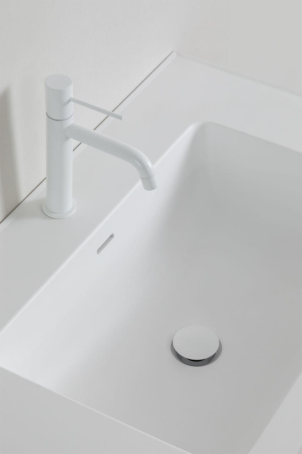 Suspended bathroom furniture set 80x50 cm in wood with integrated Jacob sink, gallery image 3