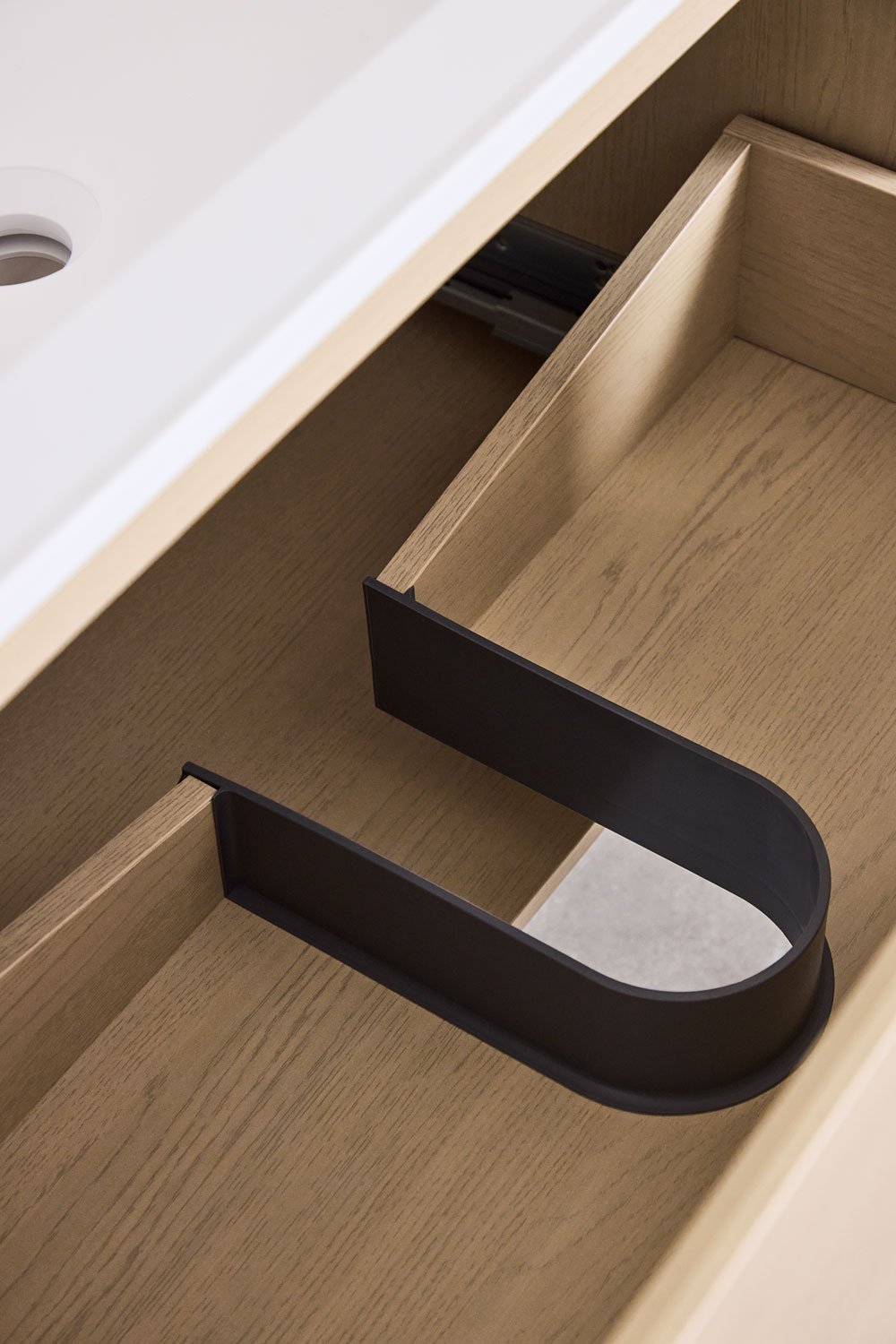 Bathroom furniture set in wood with integrated sink Jacob, gallery image 6