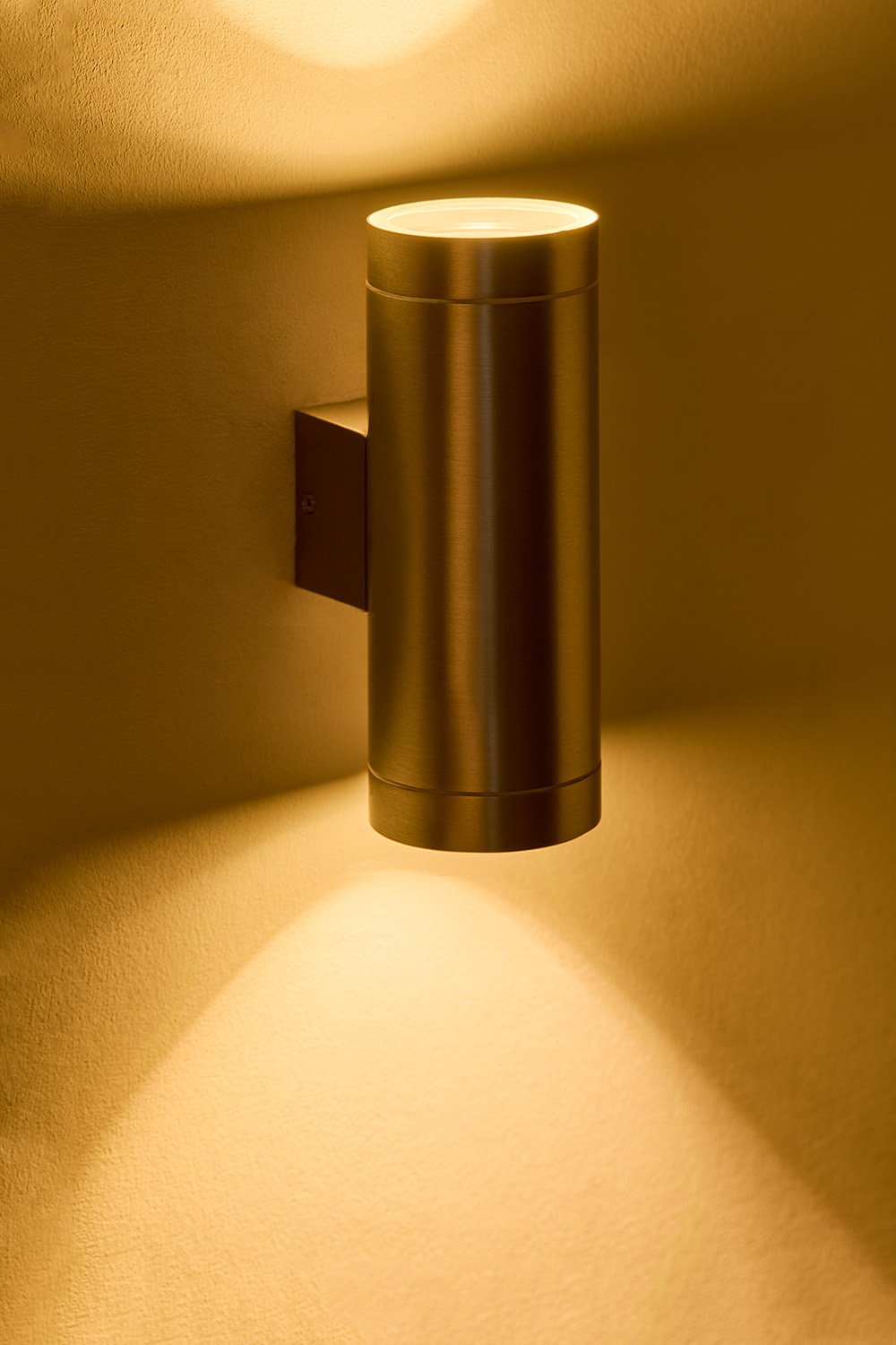 Sileno outdoor wall light in aluminium with 2 light points, gallery image 2