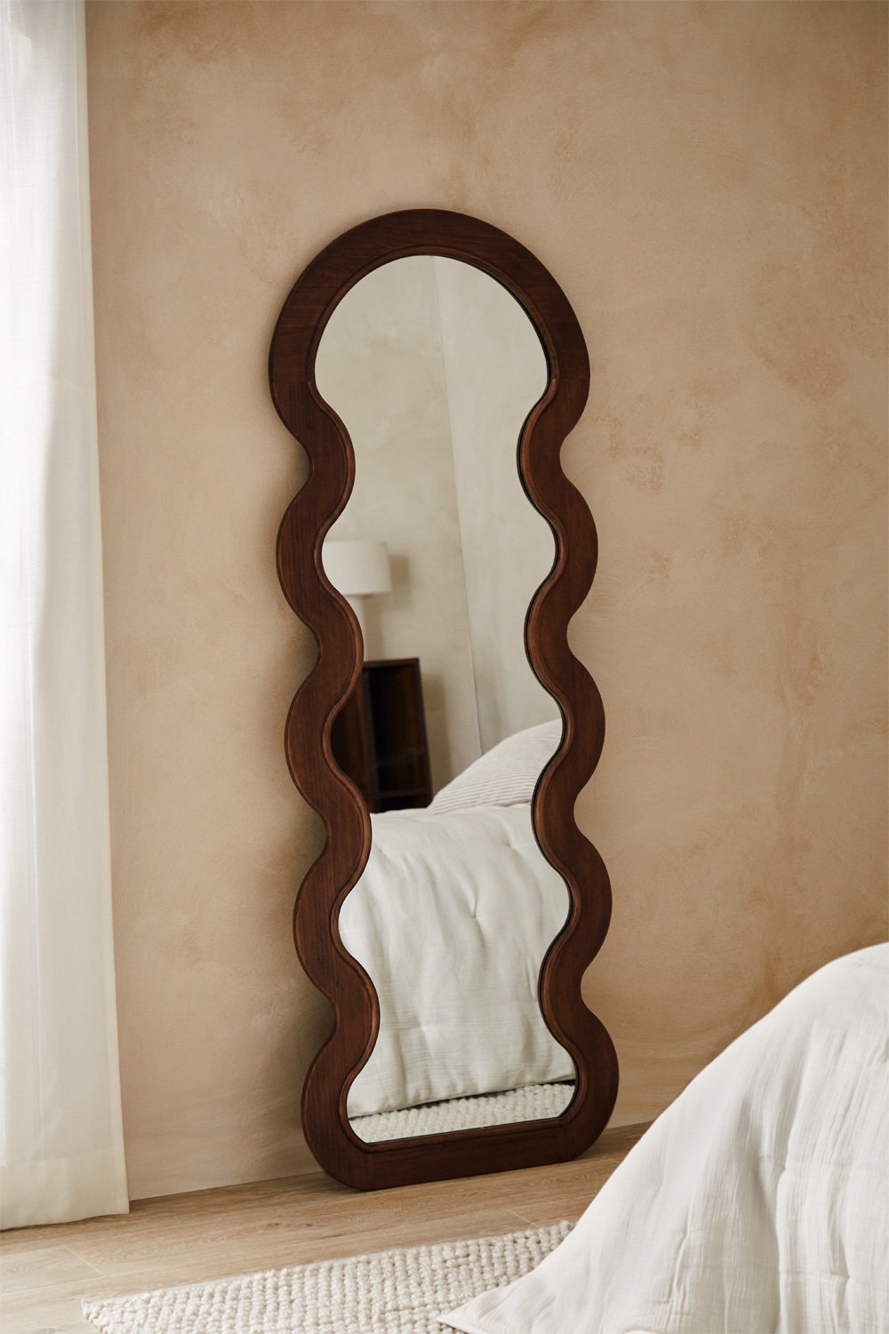 Wall mirror in pine wood (60x160 cm) Landoi, gallery image 1