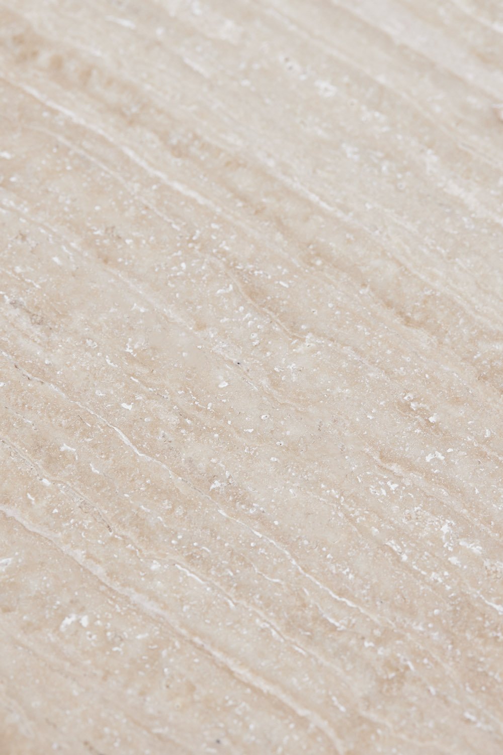 Lausanne travertine square side table, gallery image 6