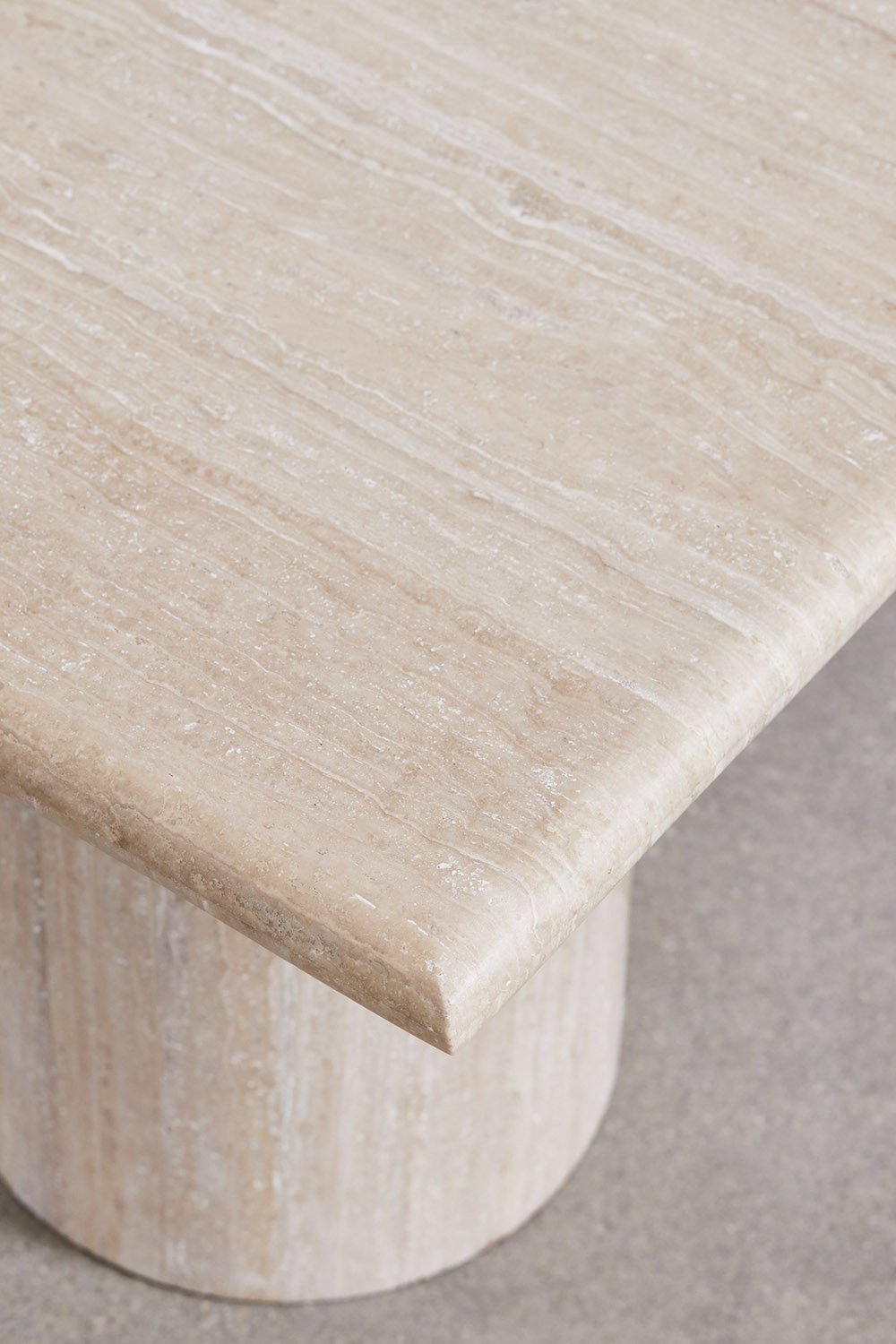 Square bedside table in Lausanne travertine, gallery image 4