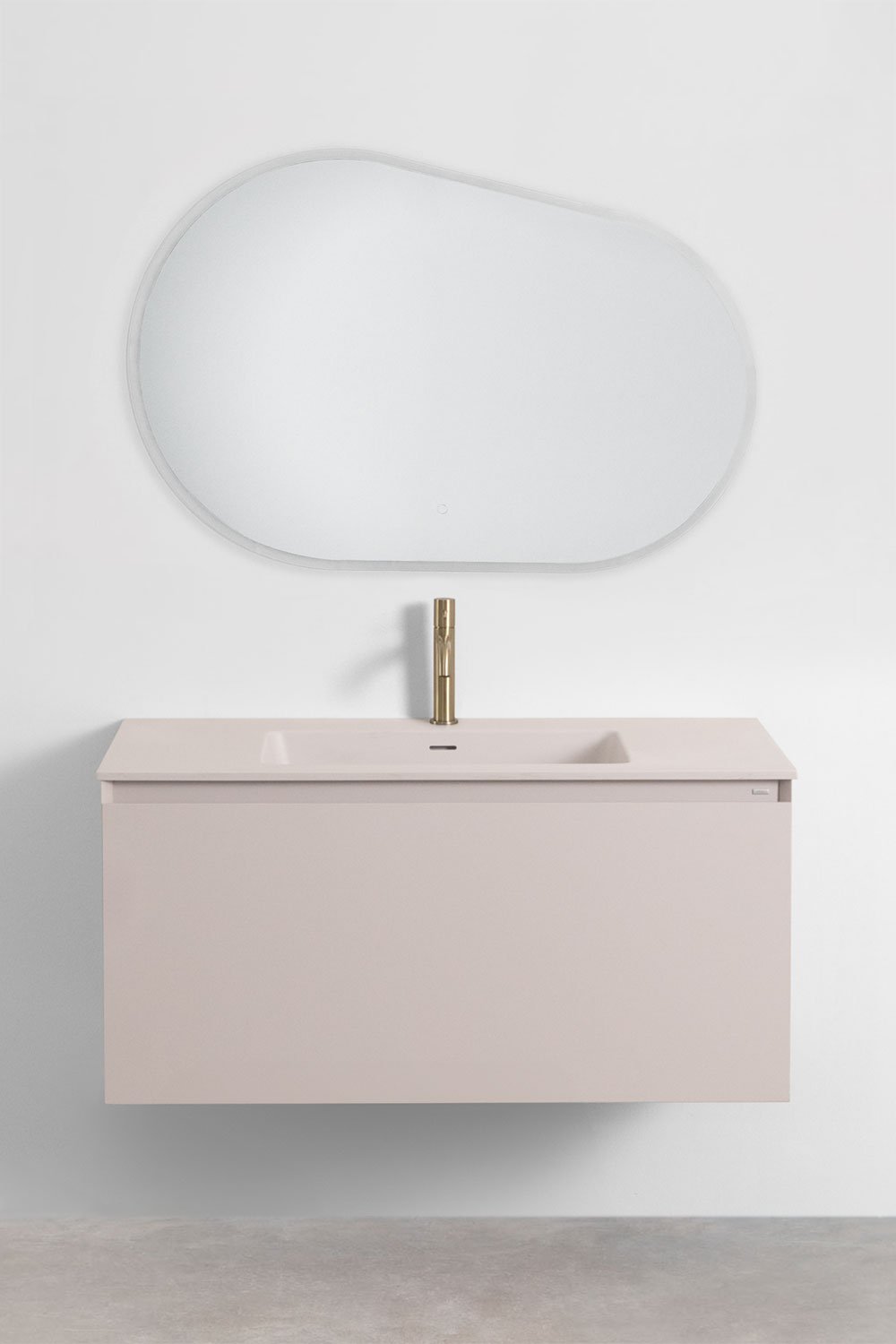 Macrae wooden bathroom furniture set with integrated sink, gallery image 2