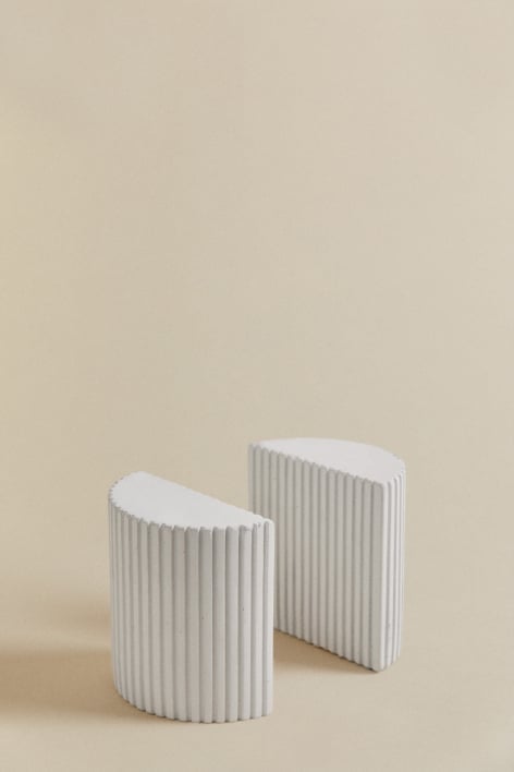 Set of 2 Morbel cement bookends