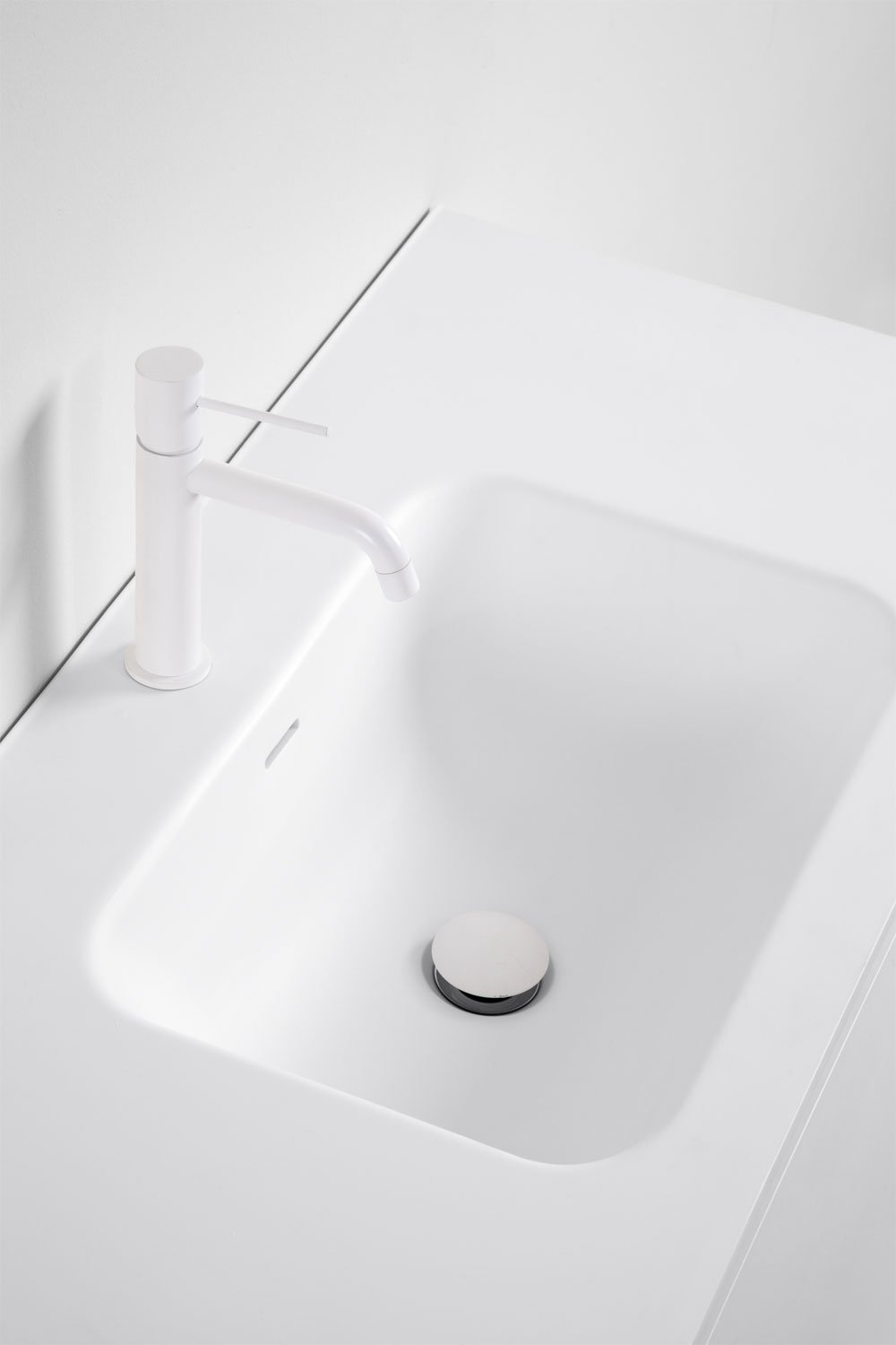 Macrae wooden bathroom furniture set with integrated sink, gallery image 4