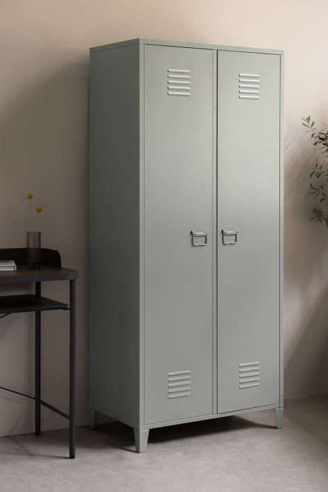 Pohpli steel 2-door locker cabinet - Tapioca Beige