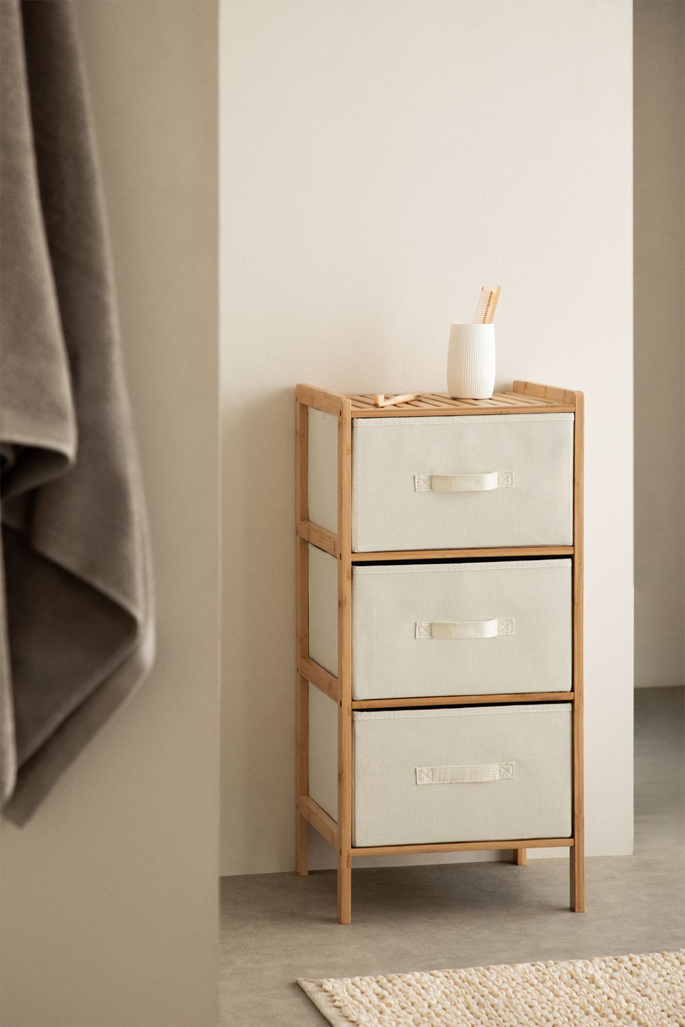 Nafan bamboo chest of drawers, gallery image 1