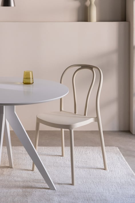 Stackable dining chair in polypropylene Mizzi