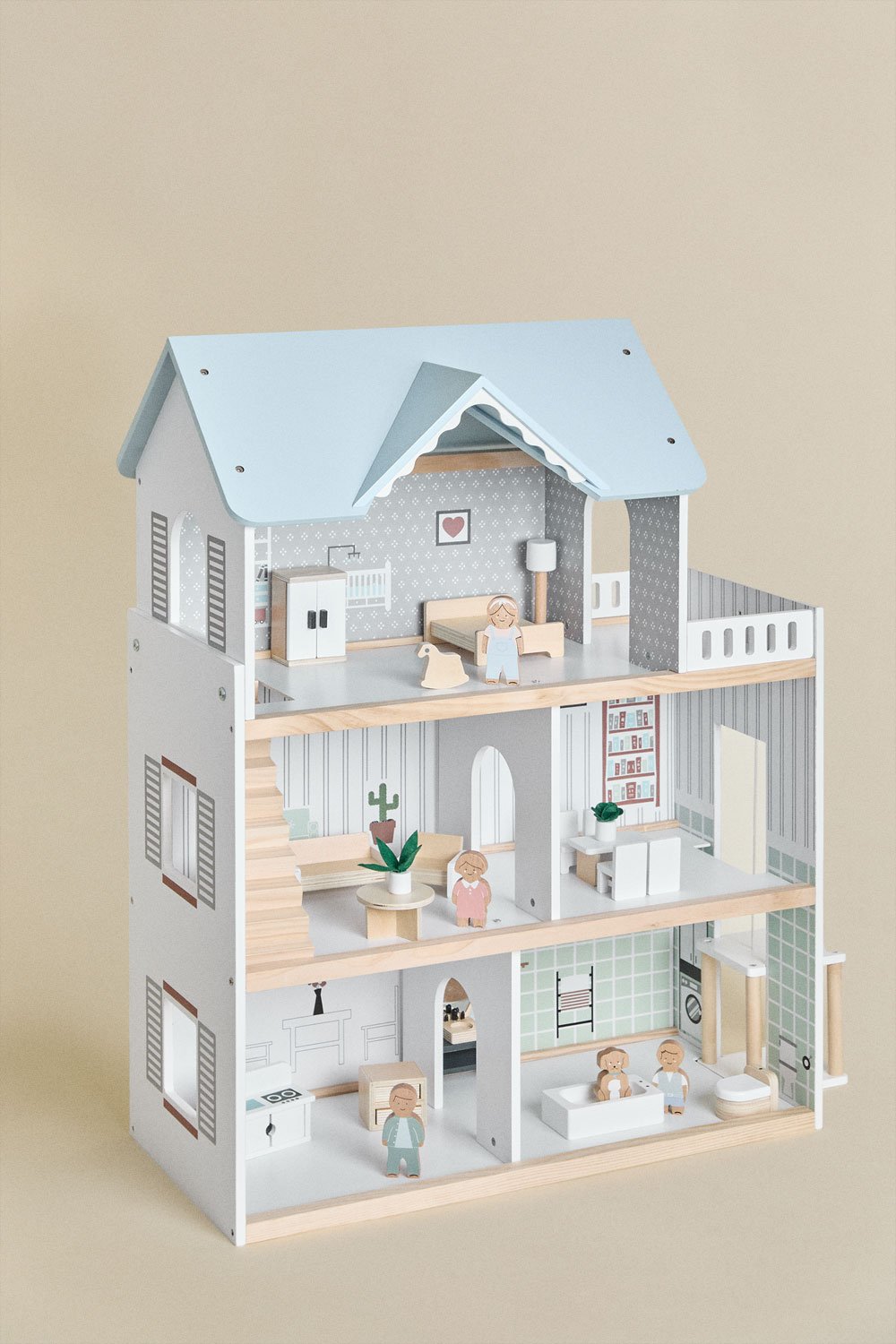 Elizabeth Kids Wooden Dollhouse, gallery image 1