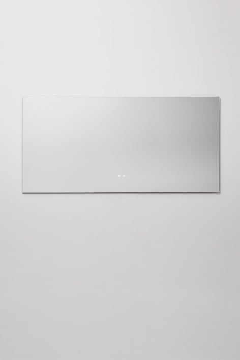 Rectangular bathroom wall mirror with LED light and anti-fog (160x75 cm) Jorvi