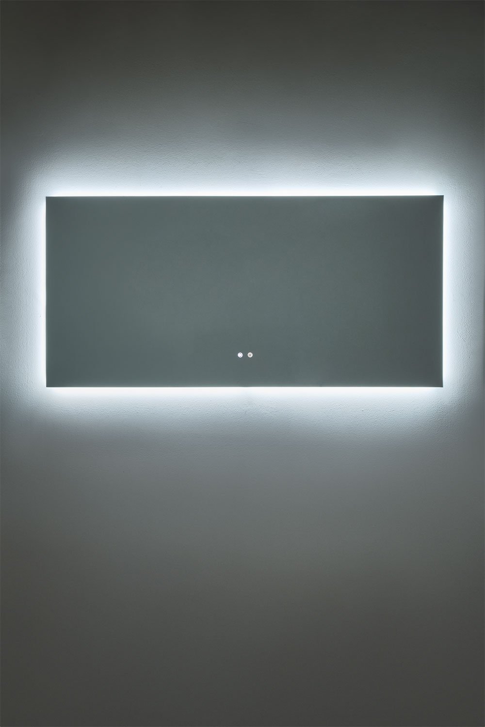 Rectangular bathroom wall mirror with LED light and anti-fog (160x75 cm) Jorvi, gallery image 2